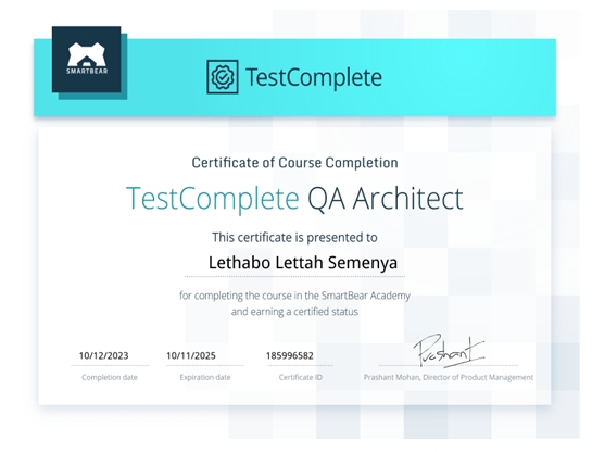 TestComplete QA Architect